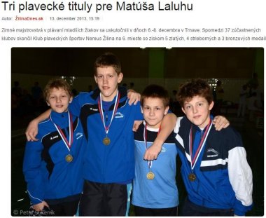 20131213 Tri plavecké tituly pre Matúša Laluhu - ŽilinaDnes_380